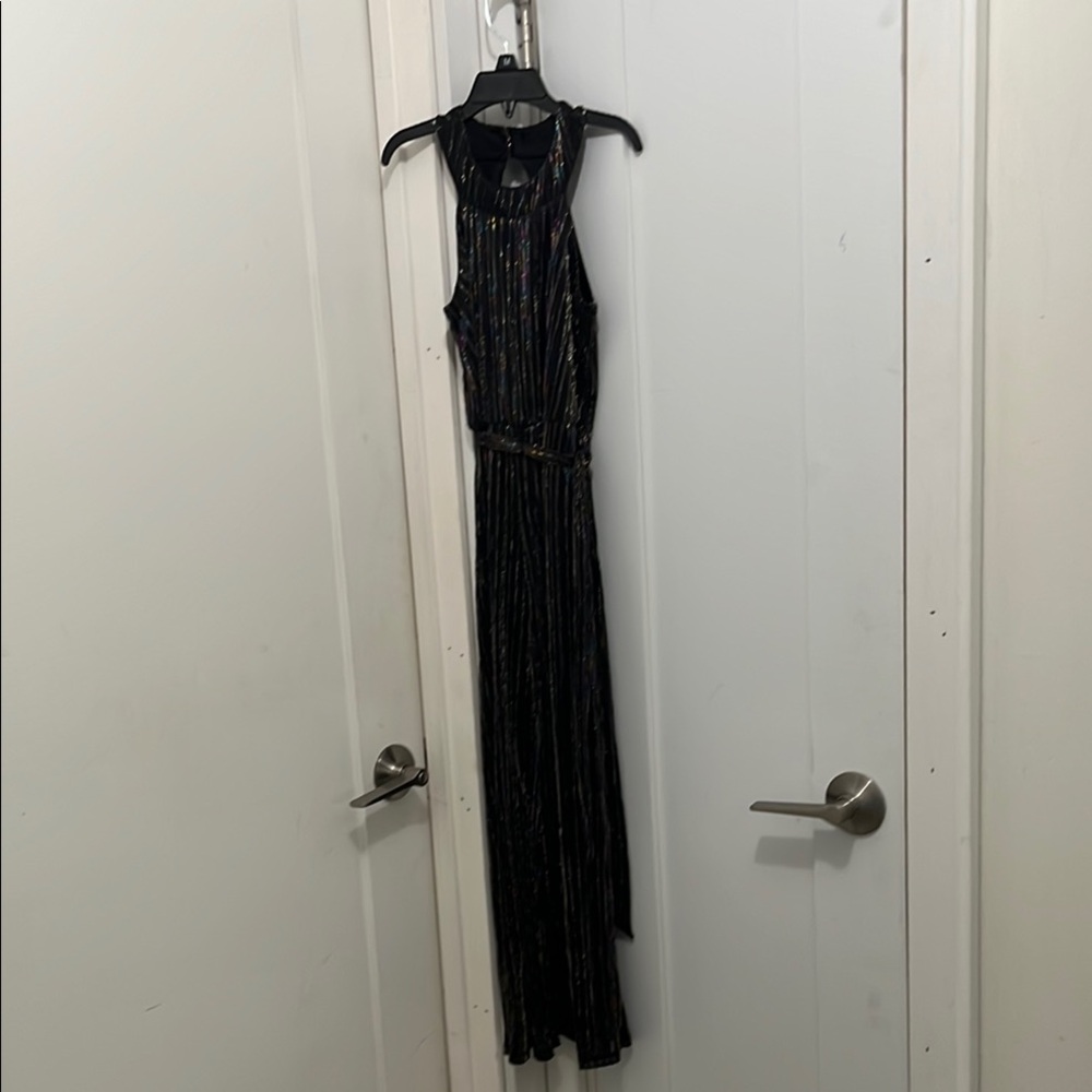 Elegant Black Sleeveless Pants Suit
